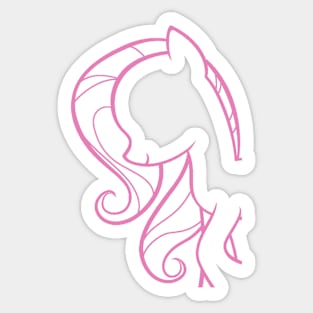 Minimal Fluttershy Sticker